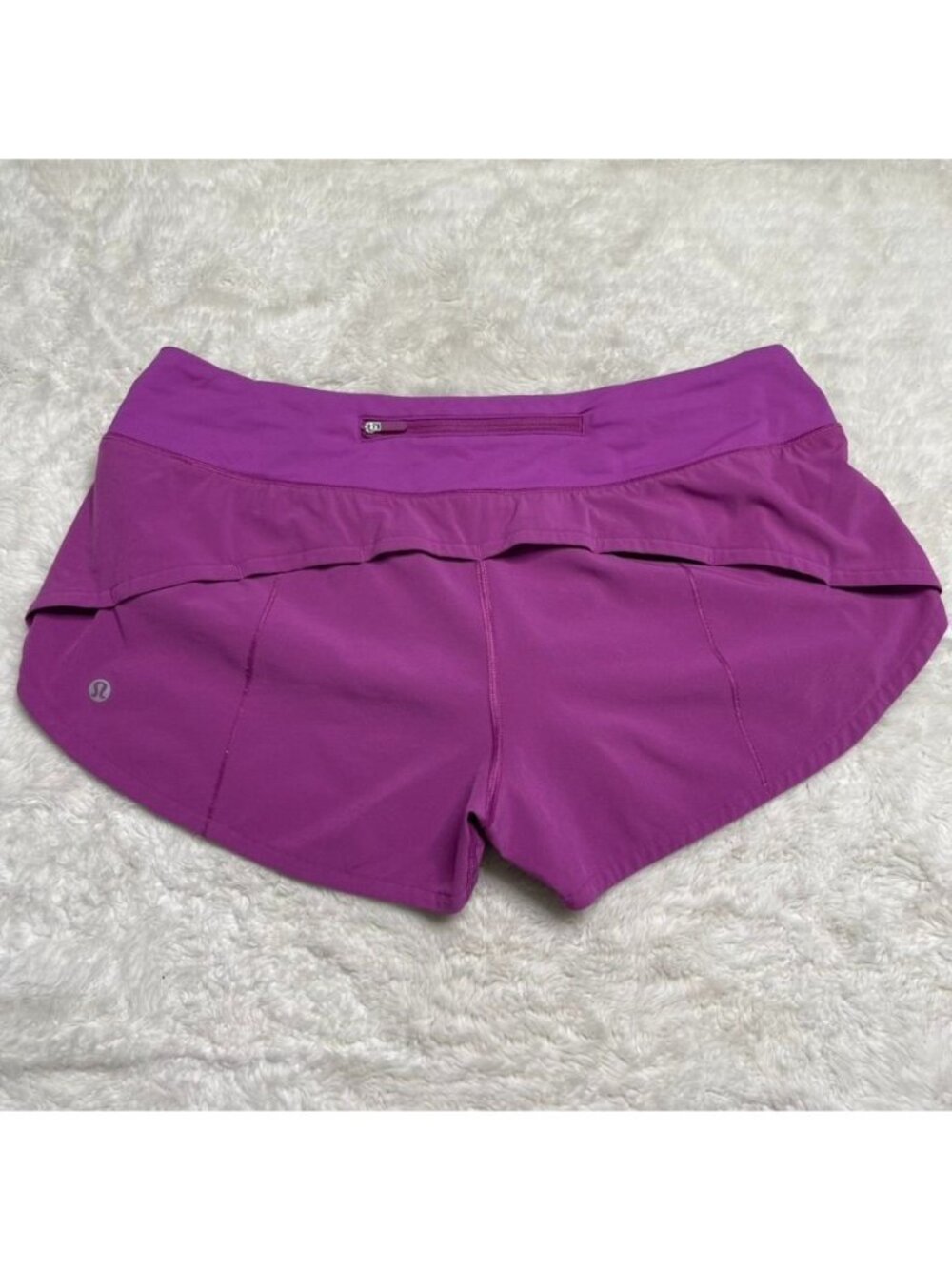 Lululemon Speed Up Running Shorts Purple Magenta High Rise 4 Inch Inseam Size 8